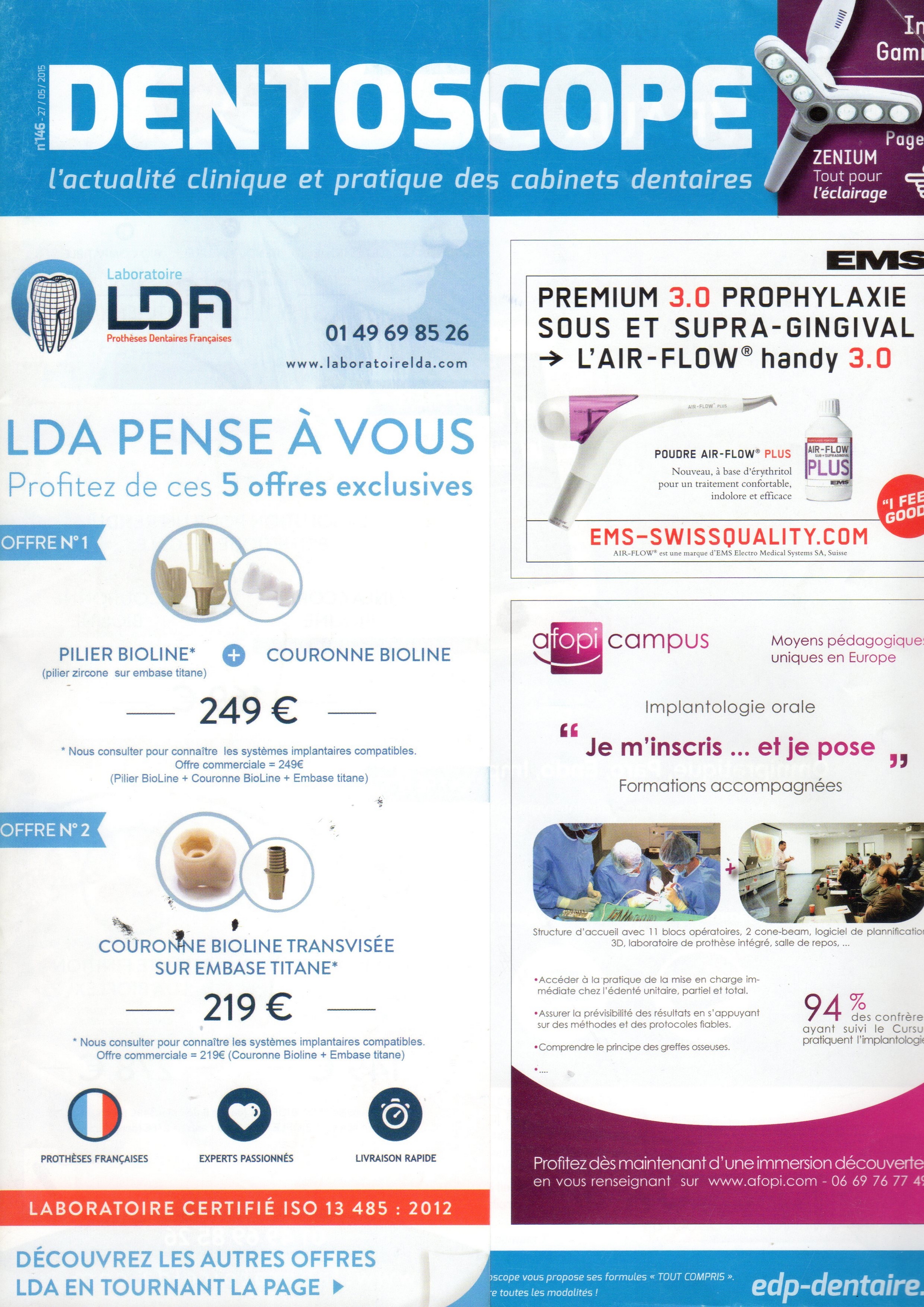 Adapter ses méthodes de travail traditionnelles à la réalisation d’armatures céramiques Cr/Co par CFAO
